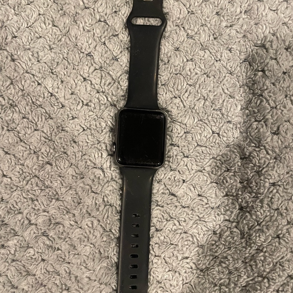 Black Smartwatch with Silicone Band